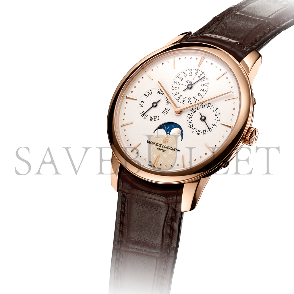 VACHERON CONSTANTIN PATRIMONY PERPETUAL CALENDAR ULTRA-THIN 41 MM PINK GOLD WATCH 43175/000R-9687